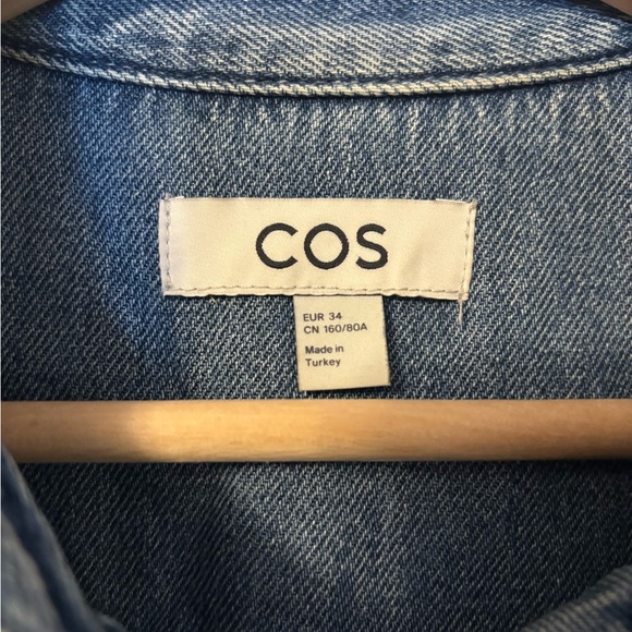 COS Oversized Denim Shirt Dress — Soft Mid-Blue | EUR 34 / US S/M - Picture 2 of 4